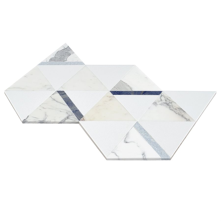 Wunder 2.0 Calacatta Azu l- Crystal Tech, Calacatta with Blue Lines