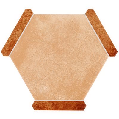 Zemira Terracotta Light 9" Hexagon