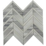 Close Out - Chevron Weave - Cipollino with Thassos Strips