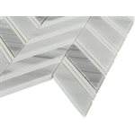 Close Out - Chevron Weave - Cipollino with Thassos Strips