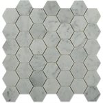 White Carrara 2" Hexagon