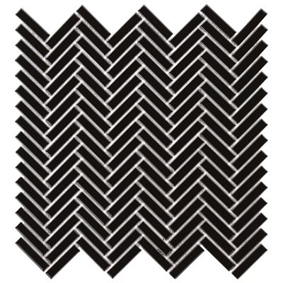 Motek Black Glossy Herringbone