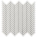 Motek Snow White Glossy Herringbone