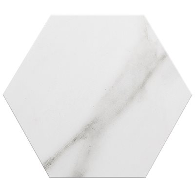 Ducale Statuario 6” Hexagon Polished