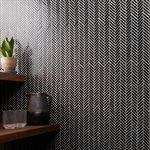 Motek Black Glossy Herringbone