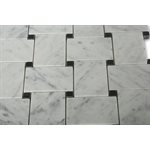 Wideweave White Carrara with Black Dot